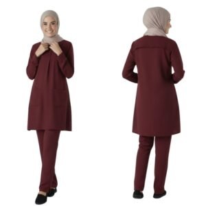 The Elara Modest Performance Tunic & Straight-Leg Trouser Set